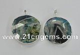 NGP1664 30*35mm - 35*40mm freeform agate gemstone pendants