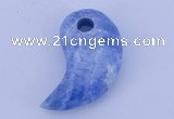 NGP178 2pcs 10*20*35mm dyed blue lace agate gemstone pendants