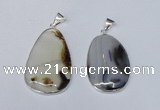 NGP1809 25*40mm - 35*55mm freeform montana agate pendants