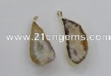 NGP1968 25*40mm - 30*50mm freeform druzy agate gemstone pendants