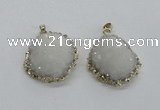 NGP1984 25*30mm - 30*35mm freefrom druzy agate pendants