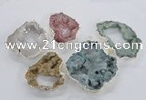 NGP2106 40*50mm - 55*65mm freeform druzy agate gemstone pendants