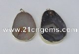 NGP2214 30*40mm - 40*45mm freeform druzy agate gemstone pendants