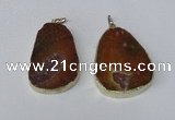 NGP2215 30*40mm - 40*45mm freeform druzy agate gemstone pendants