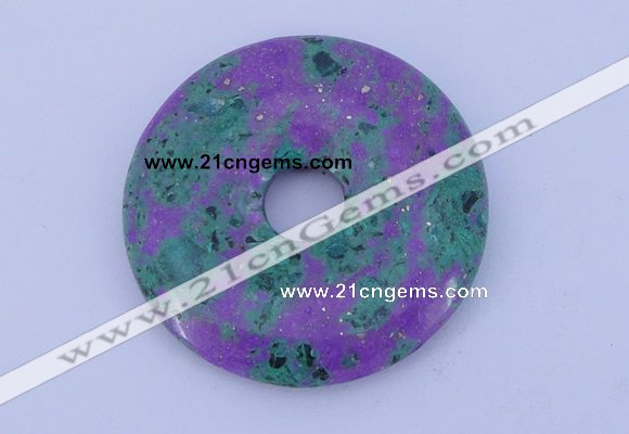 NGP224 5*30mm fashion synthetic ruby zoisite gemstone donut pendant