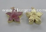 NGP2263 38*40mm - 42*45mm star druzy agate gemstone pendants