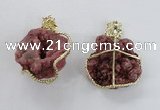 NGP2279 35*45mm - 45*50mm freeform druzy agate gemstone pendants