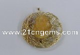 NGP2344 52mm - 55mm freeform druzy agate gemstone pendants