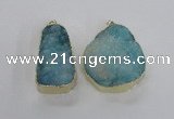 NGP2365 25*40mm - 35*45mm freefrom druzy agate pendants
