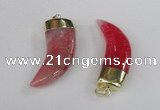NGP2387 20*48mm - 22*50mm oxhorn agate gemstone pendants