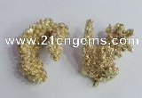 NGP2396 20*40mm - 30*50mm freeform plated natural coral pendants