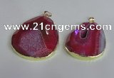 NGP2434 30*40mm - 40*45mm freeform druzy agate pendants wholesale