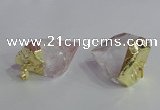 NGP2503 20*35mm - 25*35mm faceted nuggets white crystal pendants