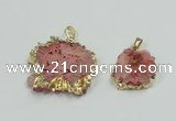 NGP2508 18*25mm - 30*40mm freeform druzy agate pendants