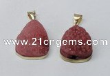 NGP2564 22*30mm teardrop druzy agate gemstone pendants