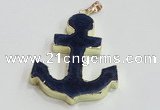 NGP2787 40*50mm anchor agate gemstone pendants wholesale