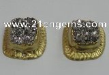 NGP2880 28*30mm - 30*32mm freeform druzy agate pendants wholesale