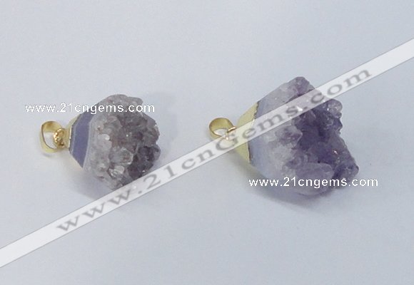NGP2901 20*25mm - 25*30mm freeform amethyst gemstone pendants