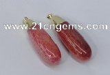 NGP2920 16*58mm - 18*60mm teardrop agate gemstone pendants