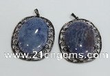 NGP2970 50*60mm oval agate gemstone pendants wholesale
