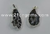 NGP3099 25*40mm - 30*50mm freeform druzy agate gemstone pendants