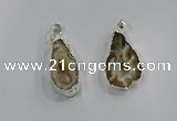 NGP3100 25*40mm - 30*50mm freeform druzy agate gemstone pendants