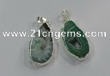 NGP3104 25*40mm - 30*50mm freeform druzy agate gemstone pendants