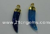 NGP3113 10*40mm - 12*45mm oxhorn agate pendants wholesale