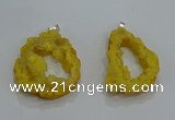 NGP3188 30*40mm - 45*50mm freeform druzy agate pendants