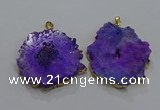 NGP3198 35*40mm - 45*50mm freeform druzy agate pendants