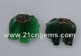 NGP3265 40*48mm - 45*50mm elephant agate gemstone pendants