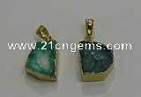 NGP3326 8*12mm - 15*20mm freeform druzy agate gemstone pendants