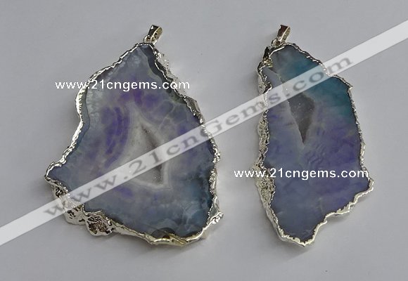 NGP3365 40*45mm - 45*60mm freeform druzy agate pendants