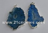 NGP3367 40*45mm - 45*60mm freeform druzy agate pendants