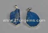 NGP3444 18*25mm - 20*30mm freeform druzy agate gemstone pendants