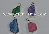 NGP3448 18*25mm - 20*30mm freeform druzy agate gemstone pendants