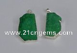 NGP3461 20*30mm - 25*35mm freeform druzy agate pendants wholesale