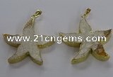 NGP3520 48*50mm starfish fossil coral pendants wholesale