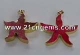 NGP3523 48*50mm starfish fossil coral pendants wholesale