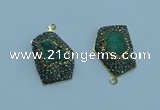 NGP3595 20*30mm - 22*32mm freeform druzy agate pendants