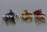 NGP3640 30mm - 40mm star druzy agate gemstone pendants