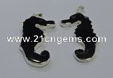 NGP3654 22*58mm - 25*55mm seahorse agate gemstone pendants
