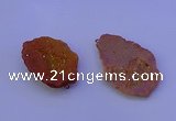 NGP3719 28*35mm - 40*45mm freeform plated druzy agate pendants