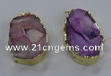 NGP3756 30*40mm - 40*50mm freeform druzy agate pendants