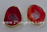 NGP3824 30*40mm - 40*50mm freeform druzy agate pendants