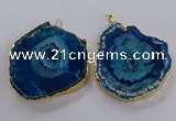 NGP3835 50*65mm - 60*70mm freeform druzy agate pendants