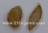 NGP3842 25*65mm - 35*70mm freeform agate gemstone pendants