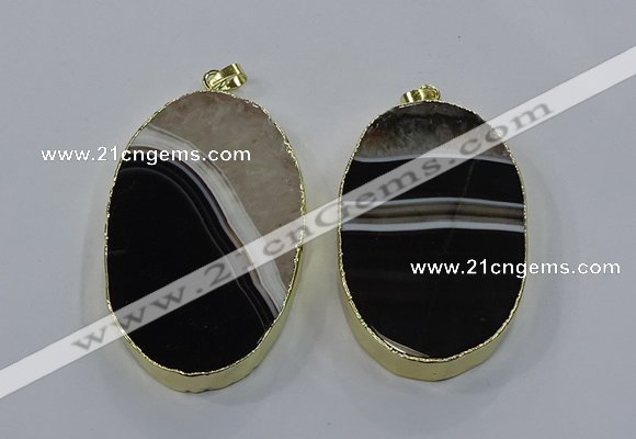 NGP3925 40*65mm - 45*75mm oval druzy agate pendants wholesale