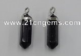 NGP5007 8*30mm sticks blue goldstone pendants wholesale