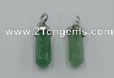 NGP5009 8*30mm sticks green aventurine pendants wholesale
